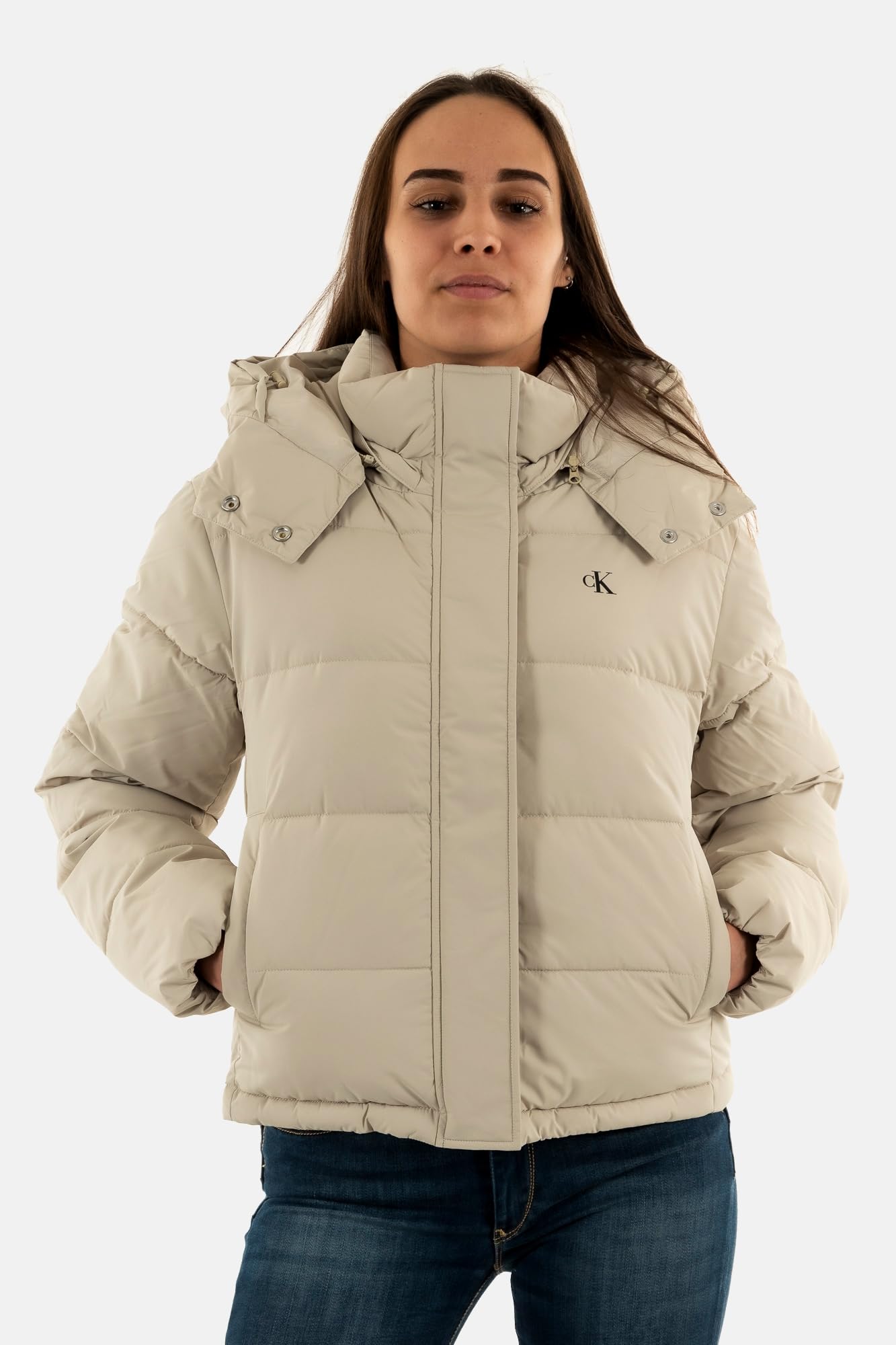 Calvin Klein Kurtka puchowa Kobiety Matte Monologo Nd Short Puffer J20j224119