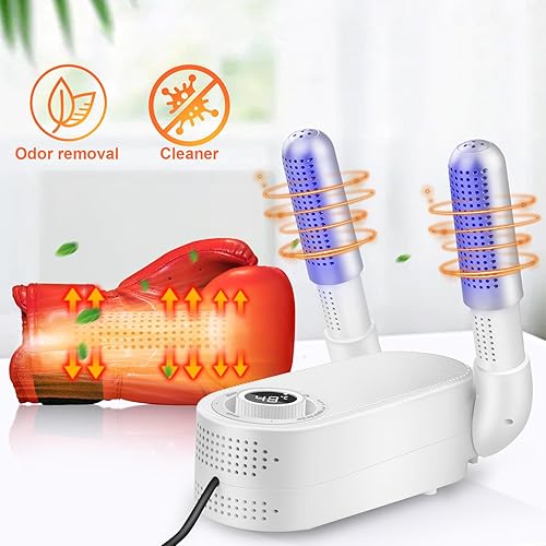 Miniatura 8 de Secador de guantes de boxeo para niños y adultos, secado de guantes de perforación de temperatura constante con temporizador inteligente que elimina