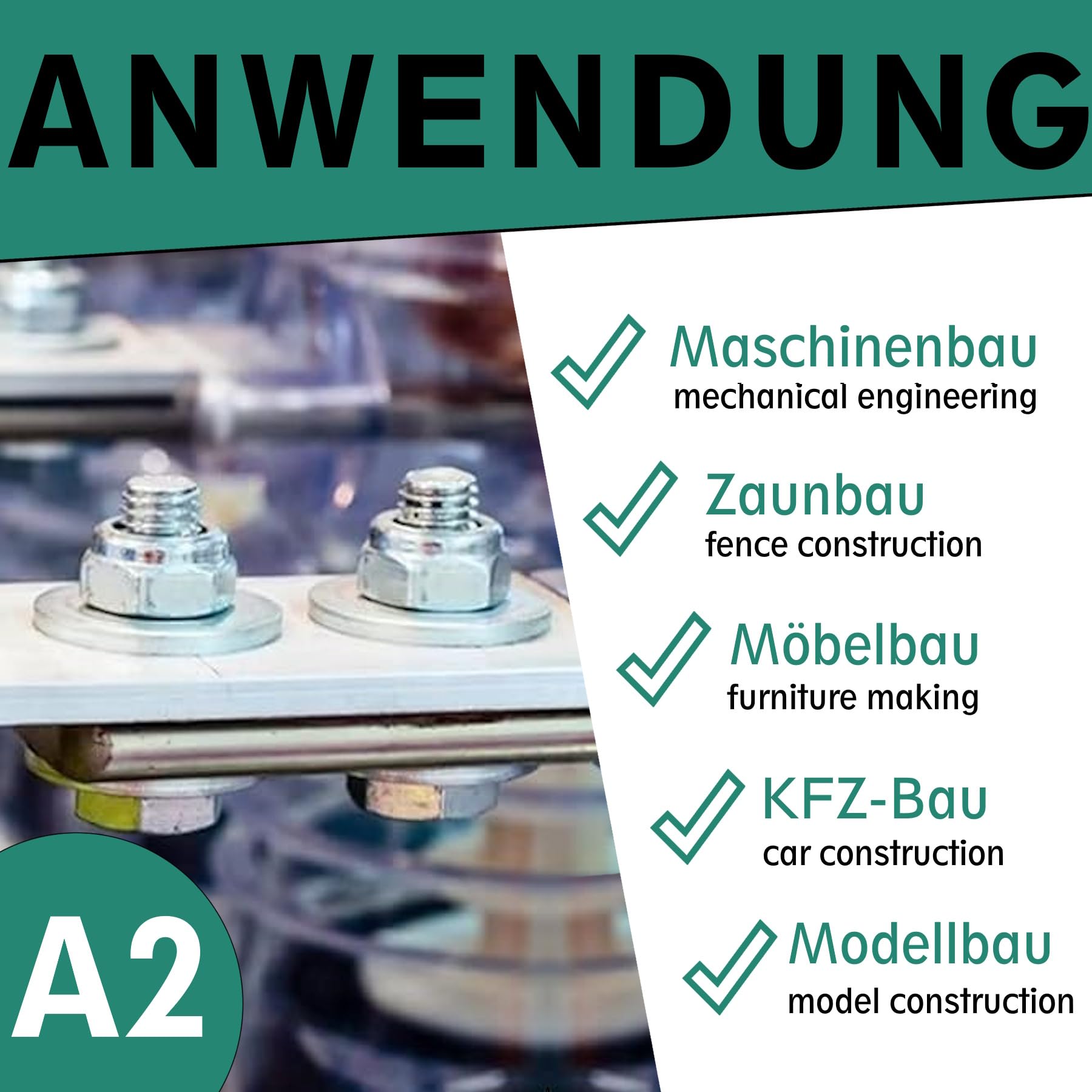 Sicherungsmutter Selbstsichernde Muttern Edelstahl A2 DIN 985 Sechskantmutter