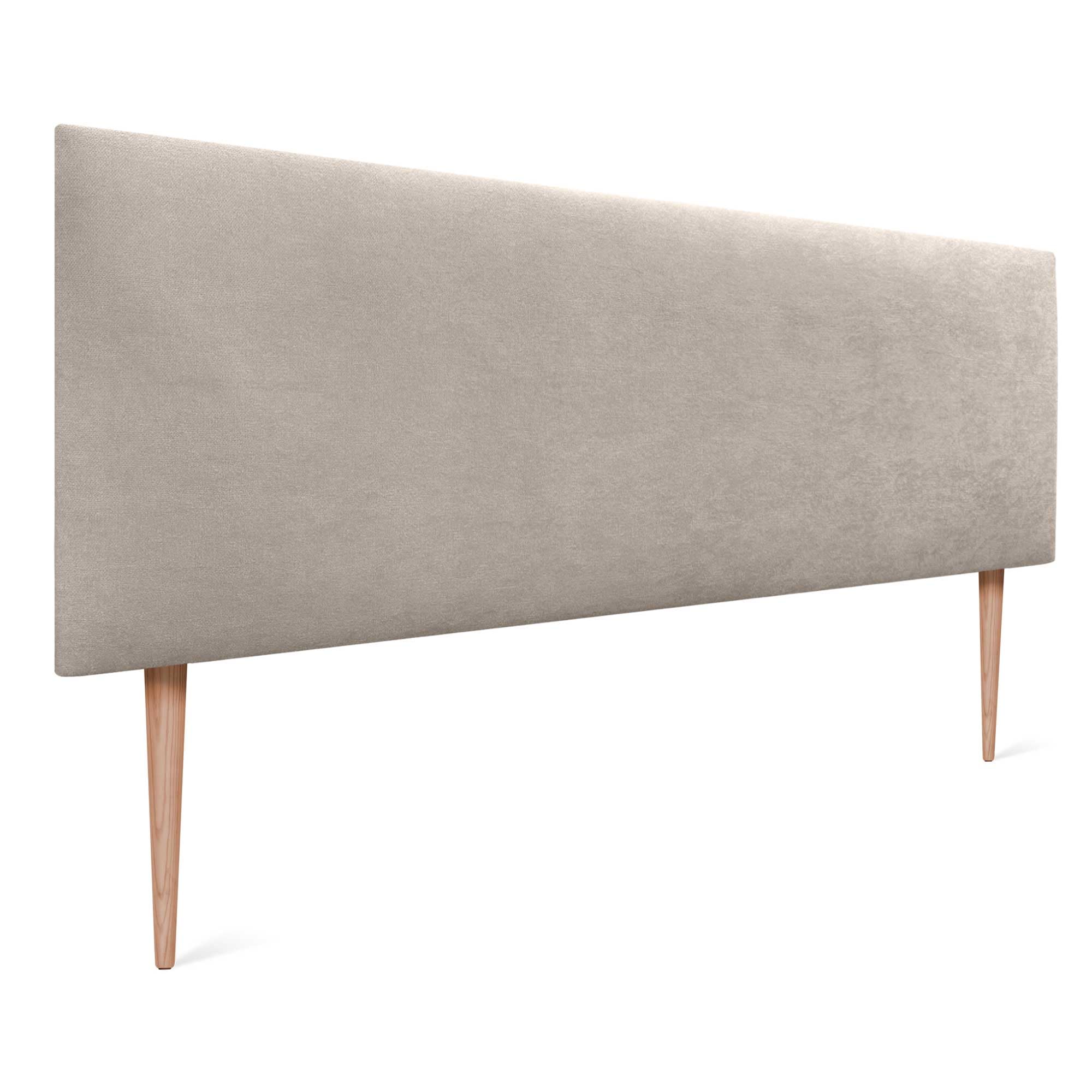 DHOME Tête de Lit AQUALINE en Similicuir ou Tissu - Lisse et Tapissée - Lit de Luxe 160cm avec Pieds (Lits 150/160, Tissu Beige)