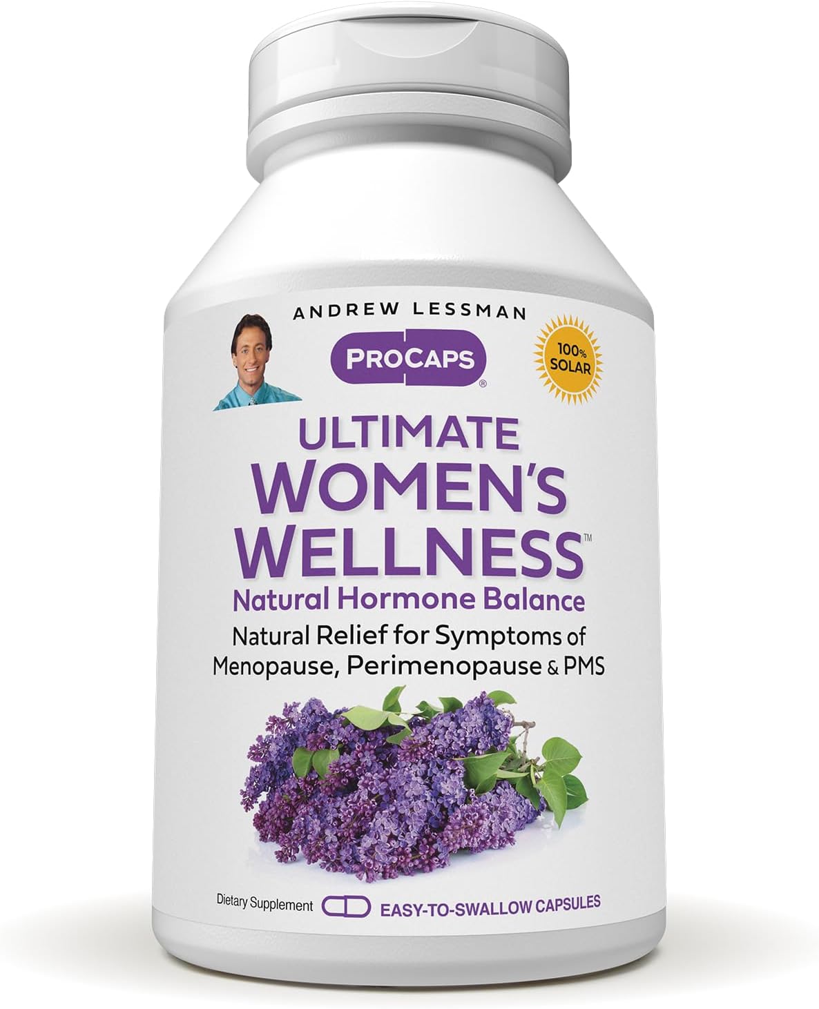 ANDREW LESSMAN Ultimate Womens Wellness 360 Capsules - Naturally Relieves Menopause Symptoms, PMS, Perimenopause with Soy Isoflavones, EGCG, Cranberry, Indole-3-Carbinol. Easy to Swallow Capsules