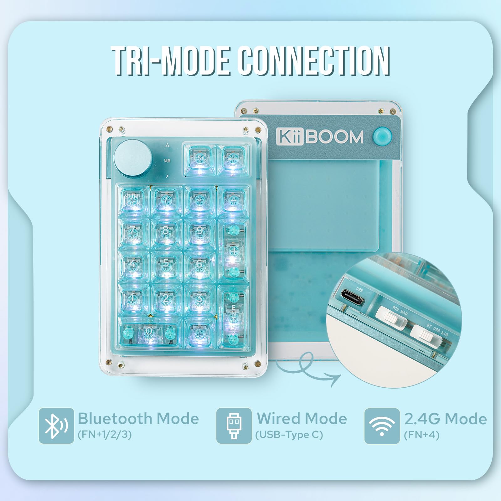 Amazon | KiiBoom Phantom 21 ゲーミングキーボード ホットスワップ