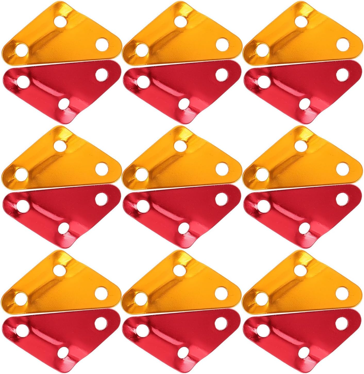 20pcs Large Aluminum Alloy Triangle Cord Adjuster with 3 Holes