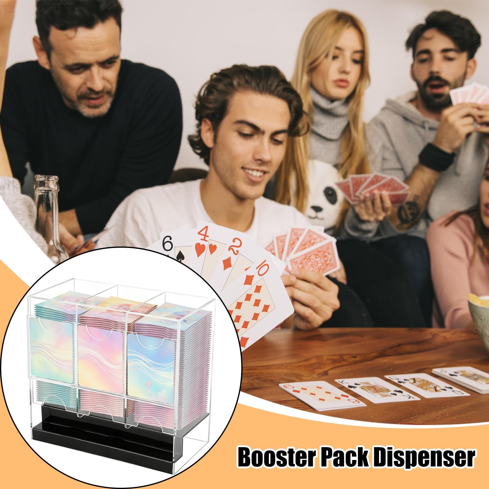 Distributore Di Booster Pack - Organizzatore di Carte 3 Slot | Organizzatore Acrilico Presentazione Deck,Caso di distribuzione Organizzazione per Introduzione