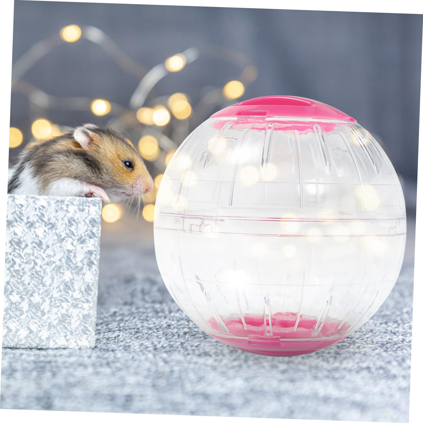 SUPVOX Boule Roulante de Hamster Transparente Anti-Fuite 4pcs en Plastique | Forme Ronde, Usage Maison et Extérieur, Convient à Souris Gerbille, Lot de 4 Pièces
