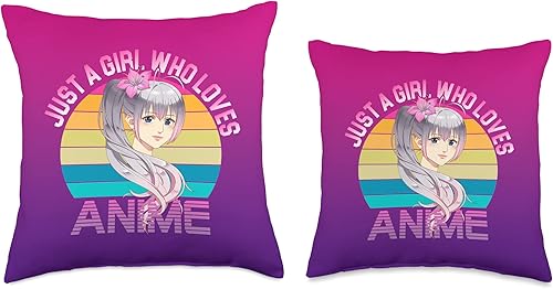 Miniatura 3 de Japanese Manga Anime Otaku Love Stuff Just A Girl Who Loves Anime - Almohada japonesa con diseño de flor de lirio, 16.0 x 16.0 in, multicolor