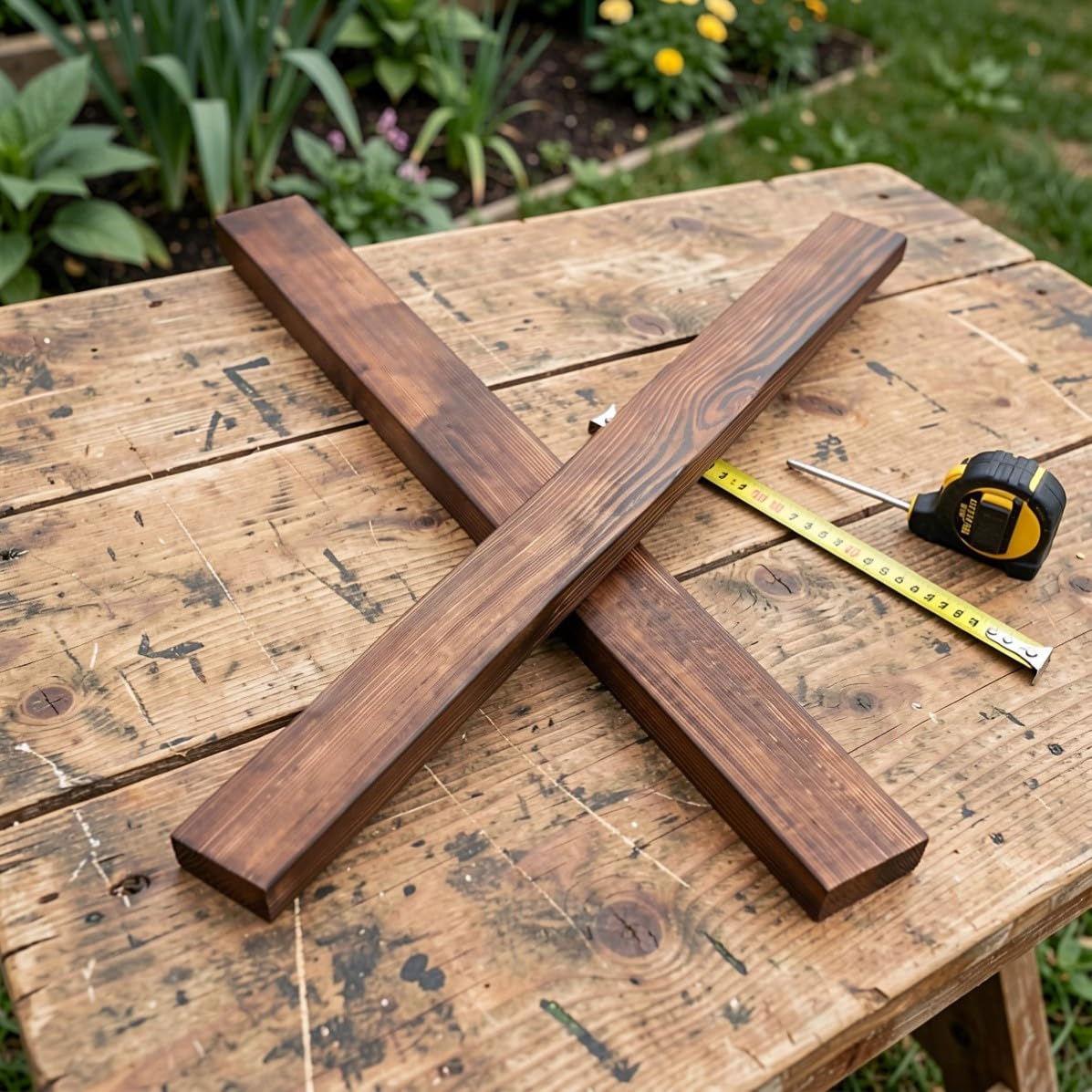 2pcs Rough Sawn Treated Wood Strip 20x40mm for Outdoor Garden