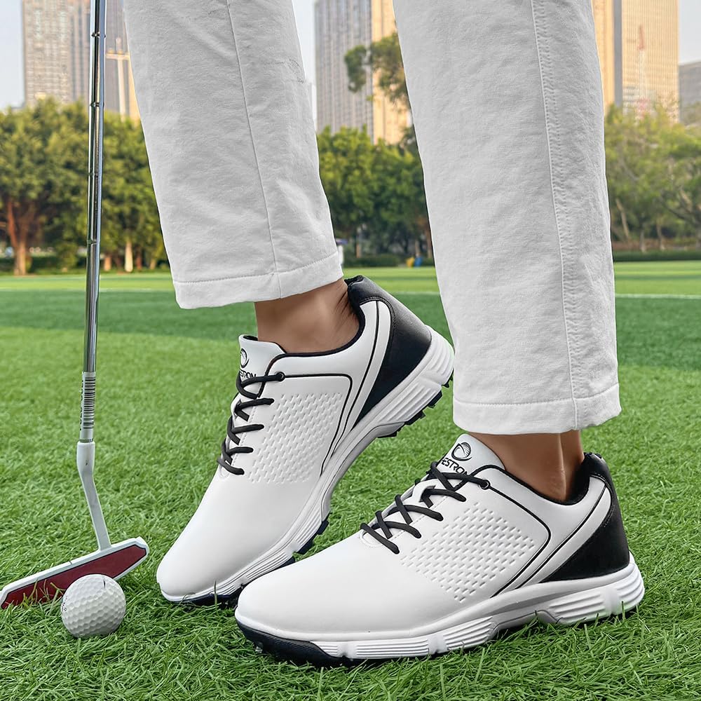 THESTRON Professional Golf Shoes for Men 7 Spikes Non-Slip Outdoor Golf Sport Training Sneakers Mens Comfortable Sport Shoes for Golfing Size 7-15 - Image 9