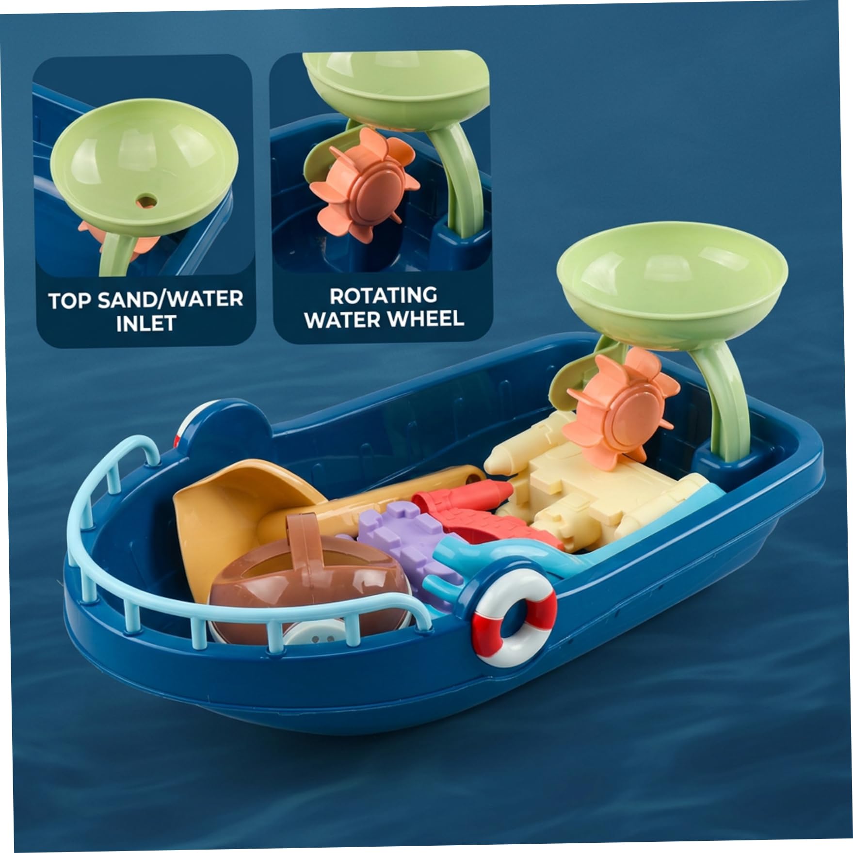Giochi con sabbiera, Giochi con Sabbia da Spiaggia - Castello di Sabbia con Pala e Set di rastrello per Bambini e Adulti, Set da Gioco per Spiaggia, sabbiera, Neve