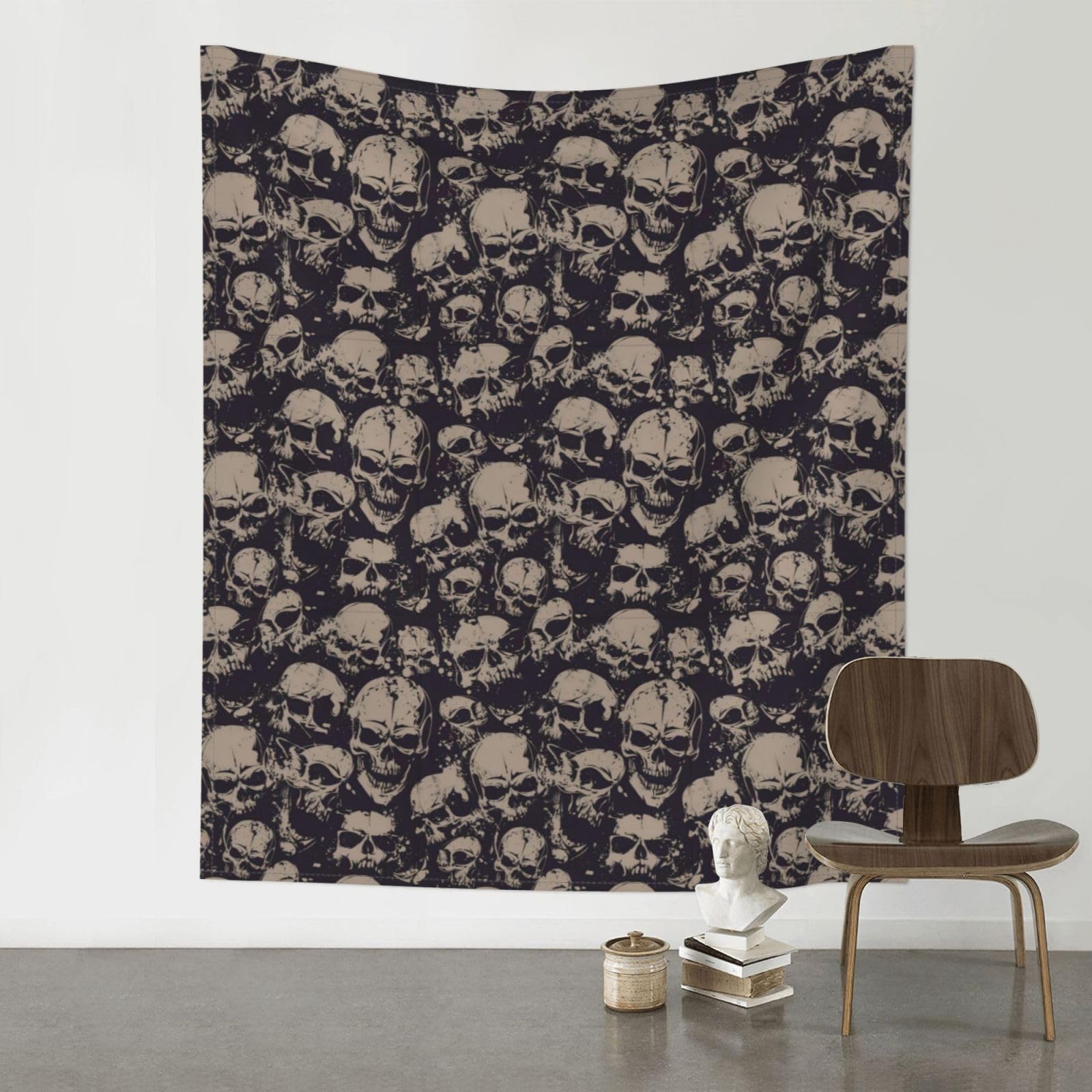 YYHWHJDE Many Skulls Get Together Prints 60x51in Wall Tapestry – Boho Decor Throw Blanket for Bedroom, Dorm, Beach Cover, Picnic & More