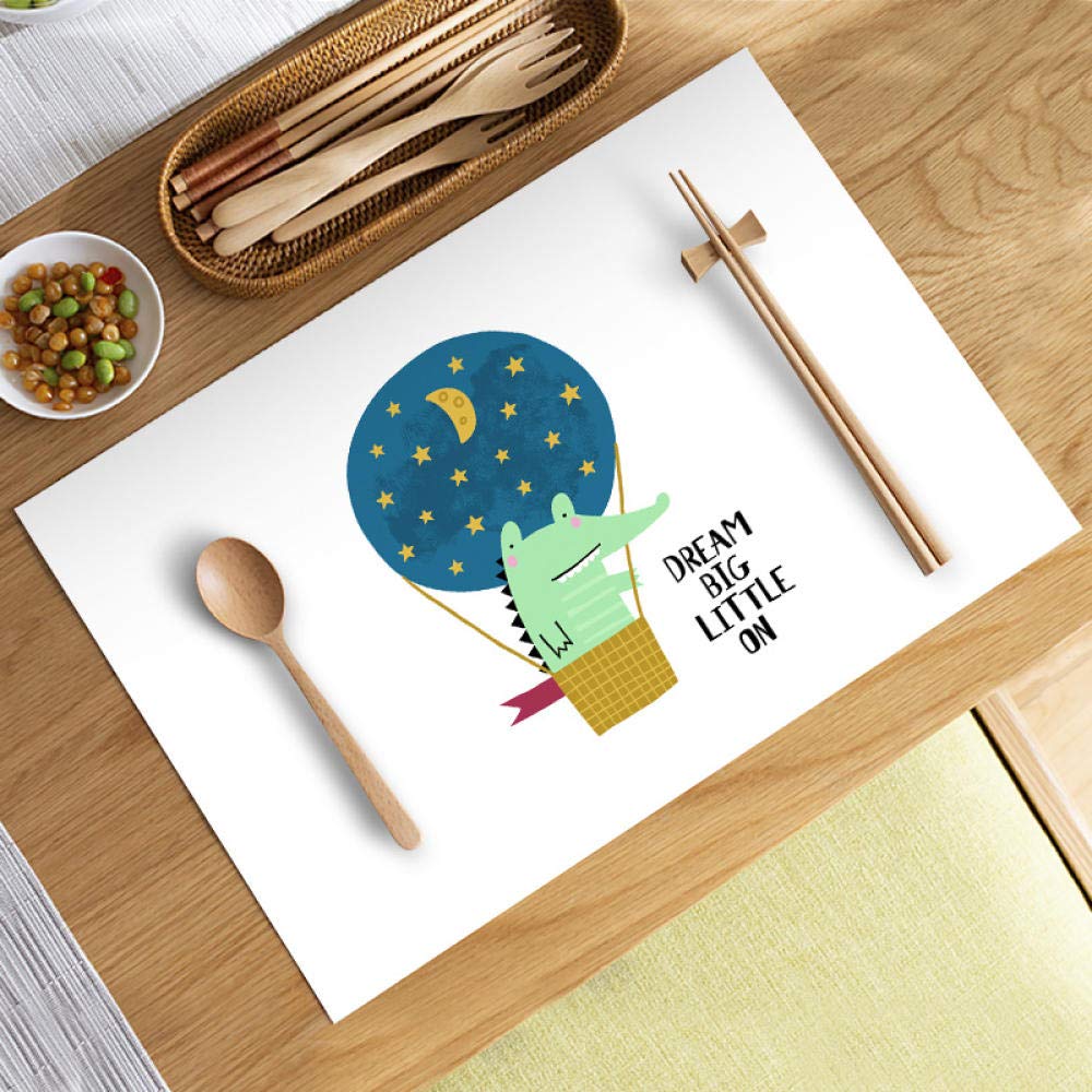 Lklnkvl Yr9 1 Placemats, Tasteless Waterproof Table Mat Western Cloth Coaster Student Pvc Anti-Scald Heat Insulation Home-Yr9-1_35*45Cm(,40 * 50Cm)