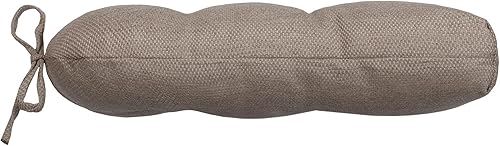 Miniatura 8 de Magpie Fabrics Paquete de 2 cojines de asiento capitoné de 19 x 19 pulgadas, cojines de patio en forma de U con lazos, almohadillas impermeables