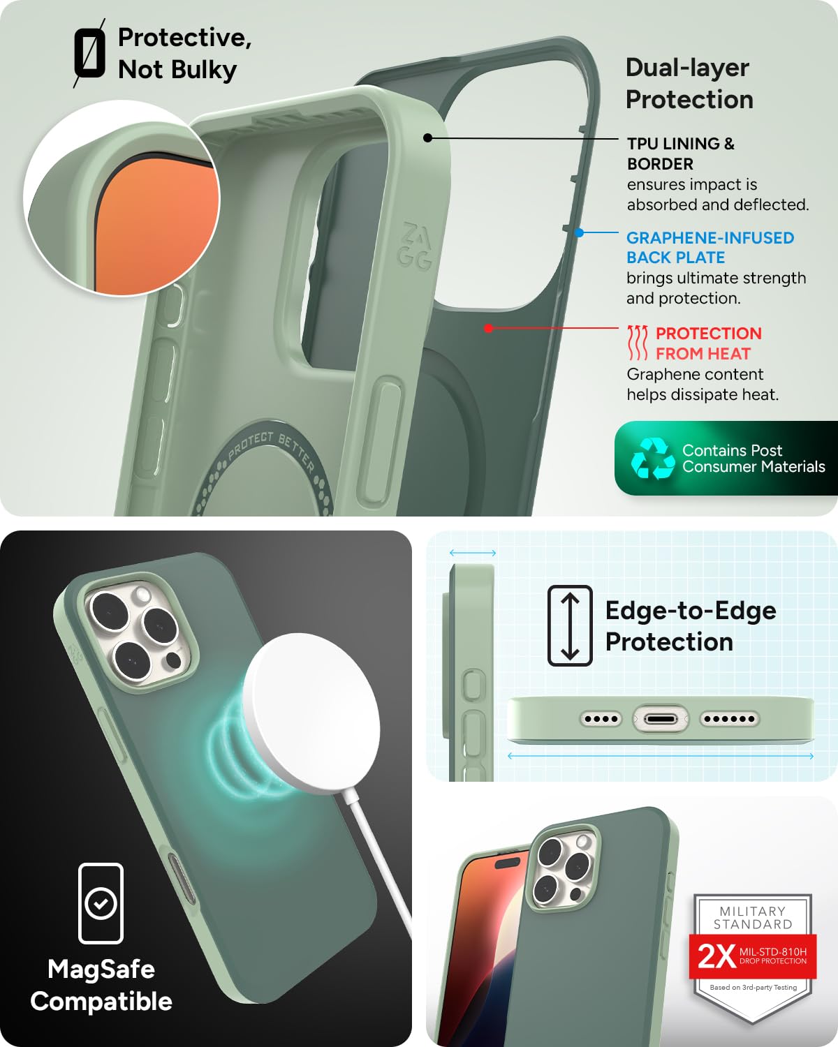 iPhone16ジャンク Amazon.com: ZAGG SoHo Snap Case for iPhone 16 Pro Max - MagSafe