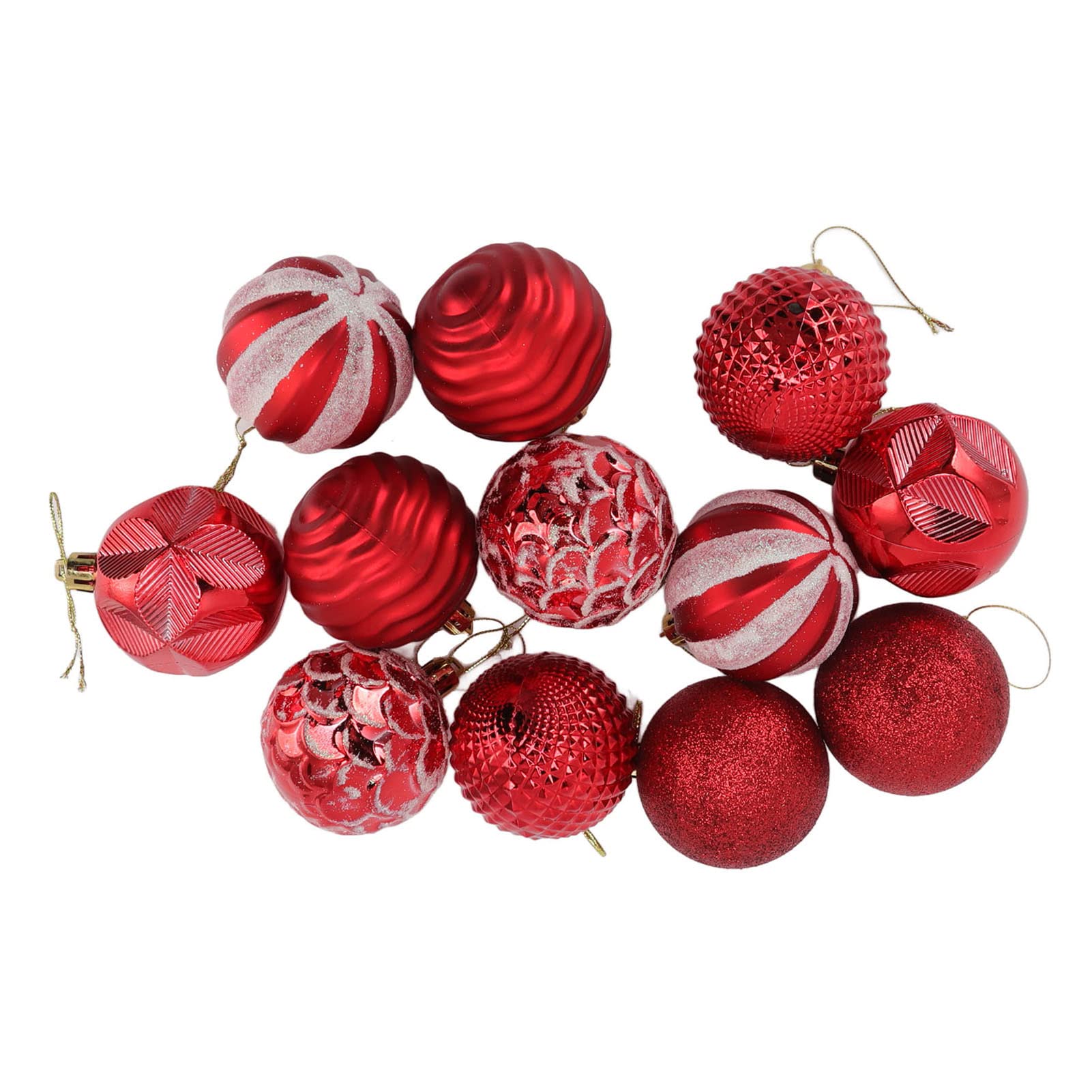 Bolas Arbol de Navidad Adornos De Bolas Navidad para Árbol, Decoraciones Inastillables, Bola Colgante para Fiesta Navideña, 12 Uds Decoración de Temporada(A)