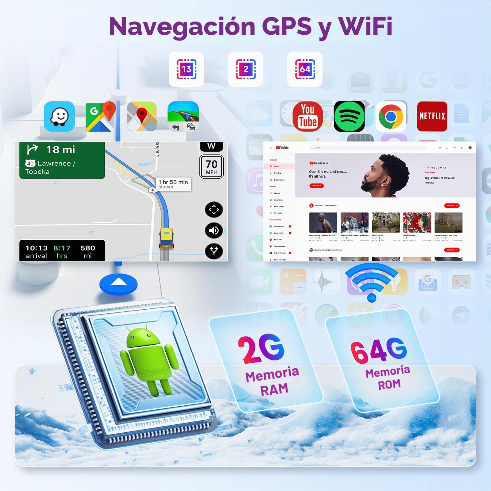 2GB+64GB Android Radio para FIAT Fiorino/Qubo/Citroen Nemo/Peugeot Bipper con Carplay Android Auto, Hodozzy Radio Coche con Pantalla Táctil de 7 Pulgadas con GPS WiFi Bluetooth DSP FM/RDS con Cámara