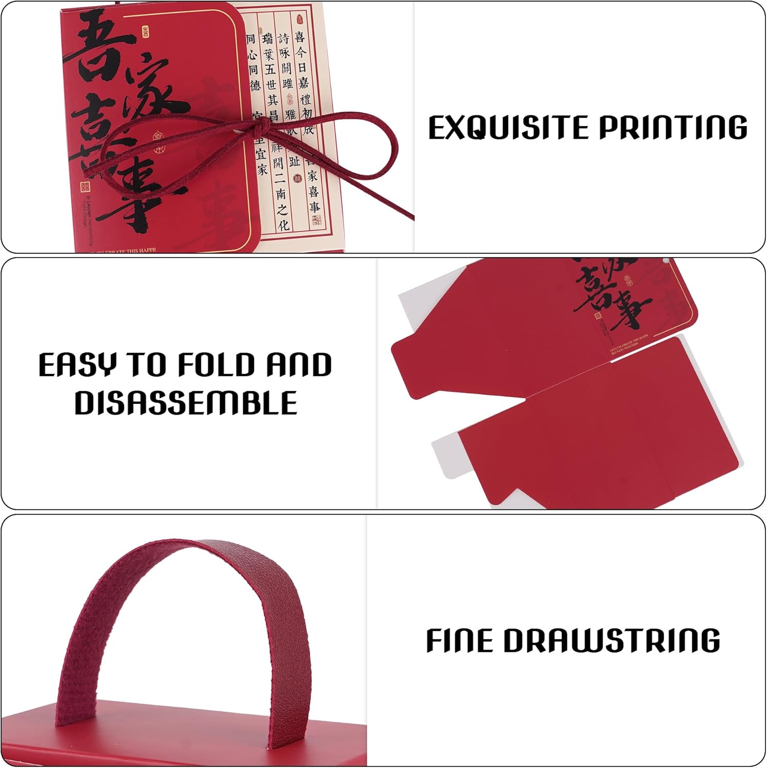 HannaFires 50PCS Chinese Wedding Candy Favor Boxes – Party Return Gifts, Elegant DIY Gift Boxes for Engagement, Wedding & Party Favors, Symbolic Magpie Lovebird Design - Image 4