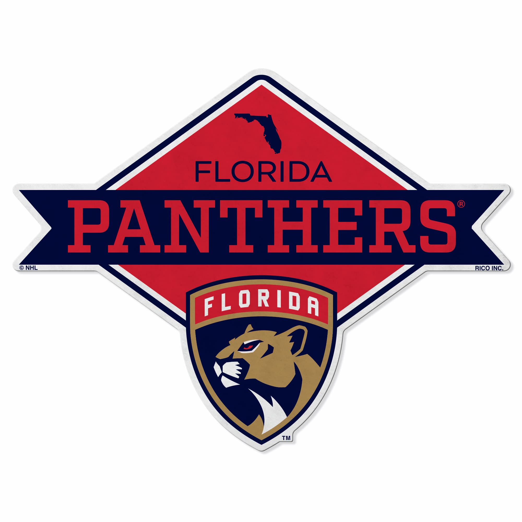 Fanion NHL Florida Panthers de Rico Industries en feutre souple pour déco salon