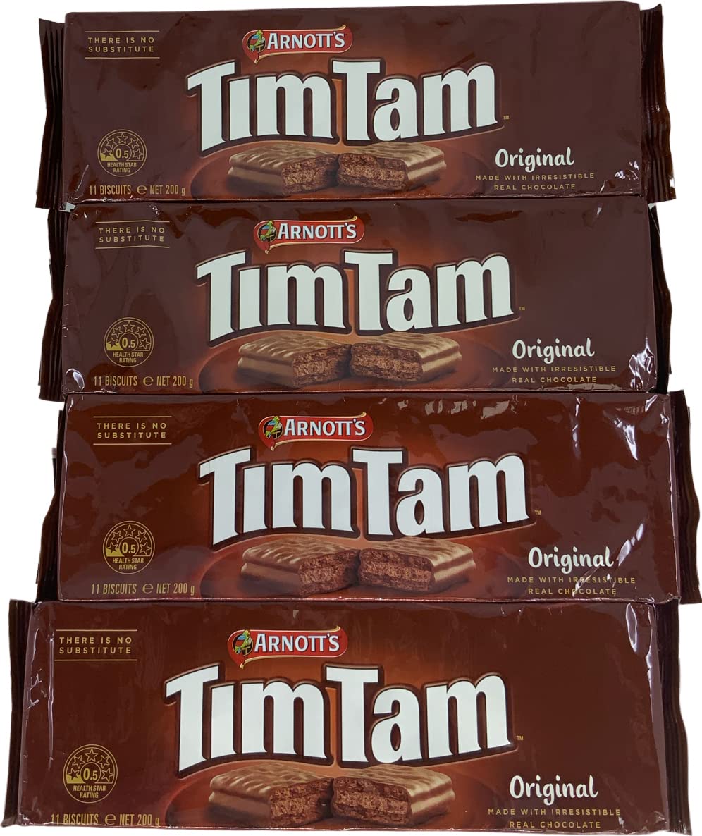 Tim Tam Original Chocolate Biscuit Cookie 200g (Pack of 4)