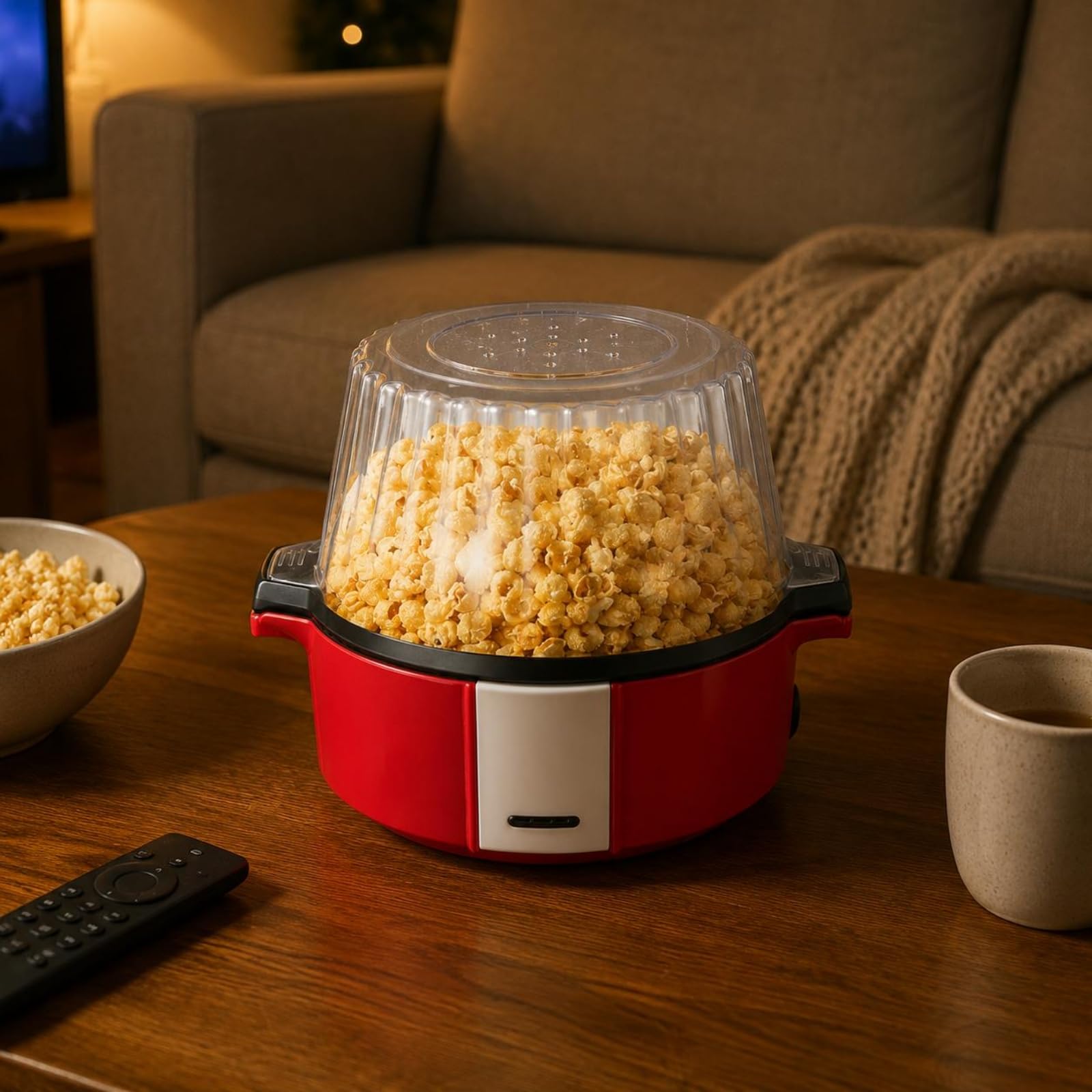 Macchina per Corn Elettrica Corn Maker corniera Dispenser Scaldacorn Compatta con Visione del Processo 700W 60g 70g Adatta per Serate TV Cucina Domestica Amici