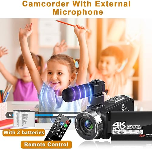 Miniatura 6 de ZOLAMENTE Cámara de video, videocámara 2.7K 30FPS, cámara de YouTube con zoom digital de 16x, cámara de visión nocturna infrarroja infrarroja, 3.0