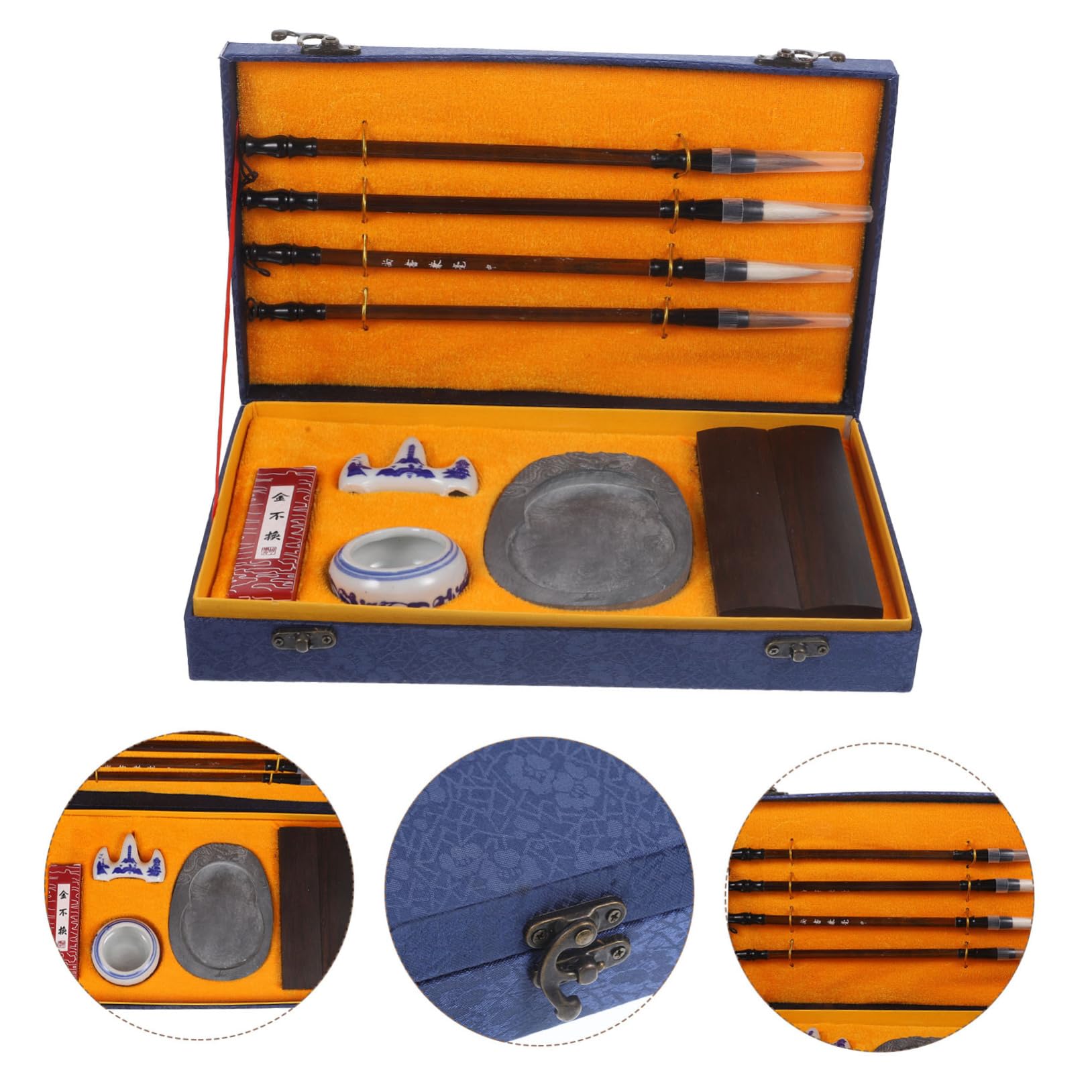 Operitacx Pinceau à Encre Portable pour Calligraphie, Bois, 1 Set, Simple