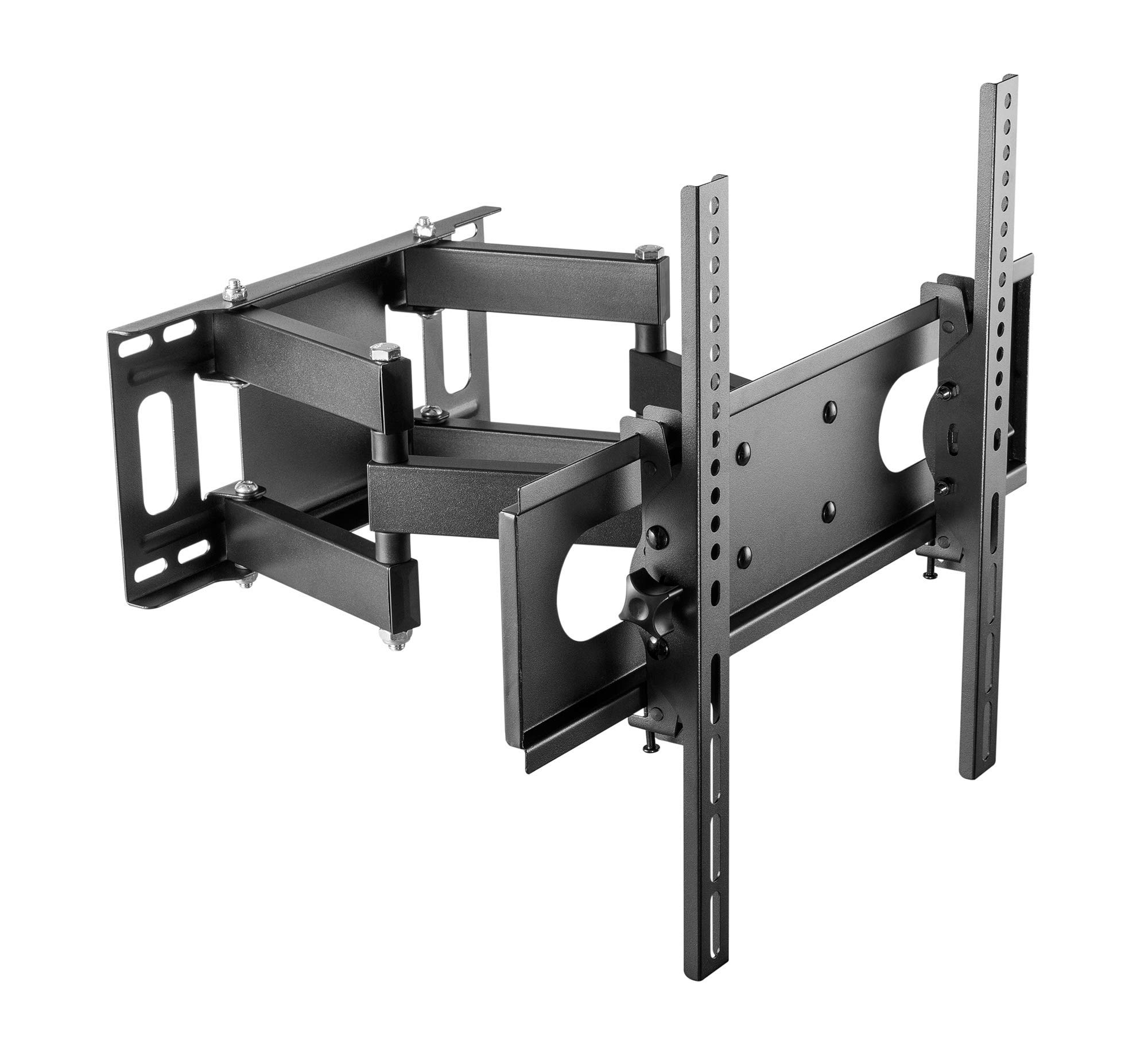 Cabletech UCH0198-2 TV wall mount fully extended, showing the wall plate, articulating arms, and TV mounting plate.