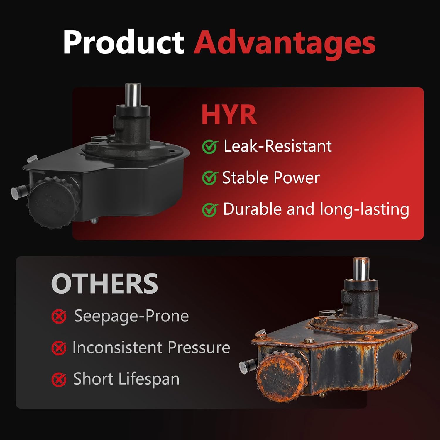 HYR Power Steering Pump with Reservoir Compatible with 1996-2017 Chevrolet GMC Silverado 1500 Classic Silverado 2500 Suburban 3500 HD Sierra 1500 Cadillac AM General Hummer H 2 Replace # 20-8739