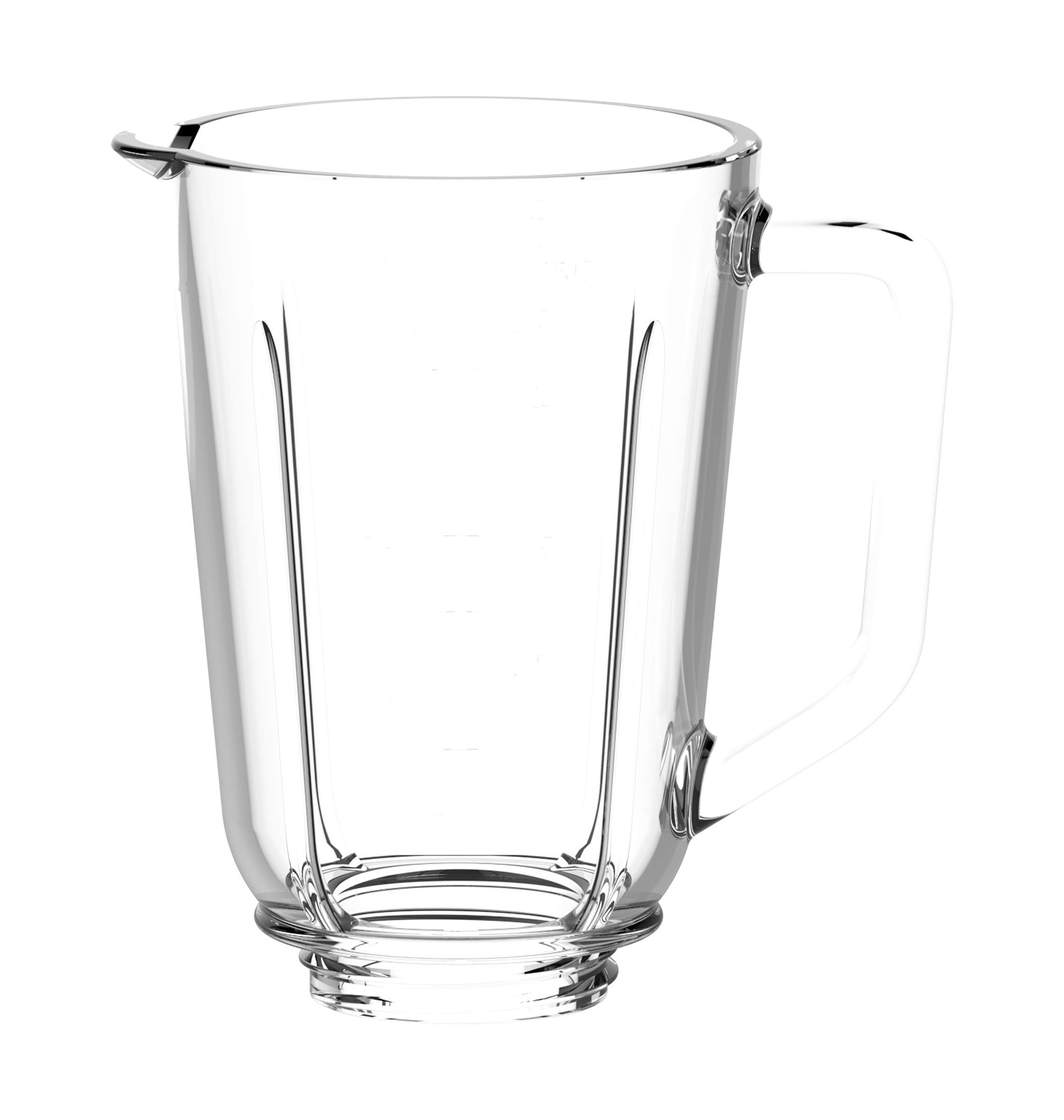 Family Care Batidora de Vaso de 800 W, Jarra de Cristal 1L, Cuchilla 6 Hojas Acero Inoxidable Desmontables, 4 Velocidades Incluida Turbo, Color Blanco