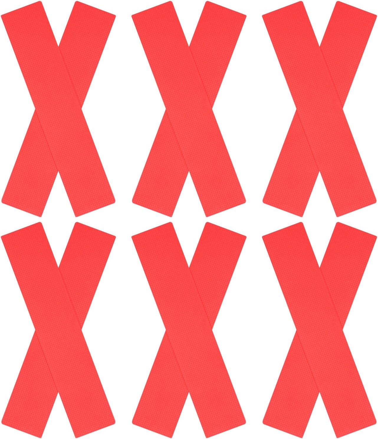 12pcs Court Line Markers Flat Boundary Markers for Soccer Football Tennis Field Sports Ground Marking Training Accessories