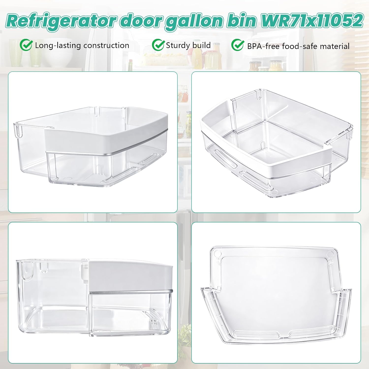 UPGRADED WR71X11052 Gallon Bin for Right Side Compatible with ge Refrigerator