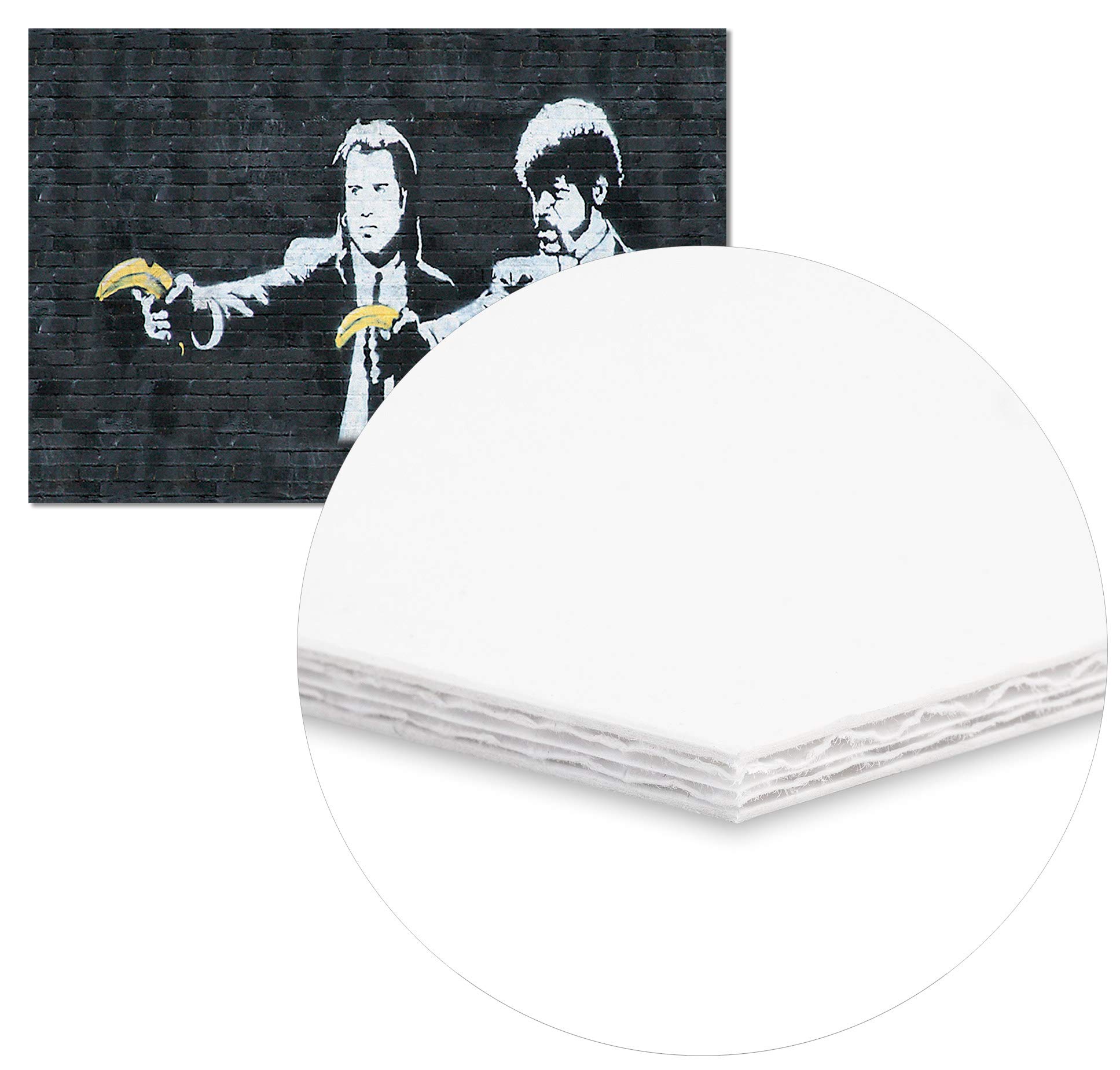 Panorama Quadro Incorniciato Pulp Fiction 70x50cm - Stampato su Carta Rigida - Quadri Moderni Soggiorno - Include Cornice - Decorazione Parete