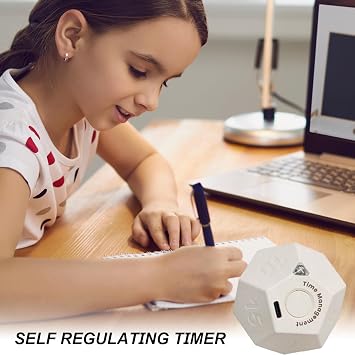 Pomodoro Timer Desk - Timer Cube Gadget, Work Timing Tool | Time Management Accessories Increase Productivity, Study Training Interval Tracker, Efficient Routine Planner for Office and Home