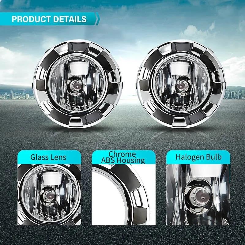 Phares antibrouillard avant Pajero V73 V97 avec finition chrome chic