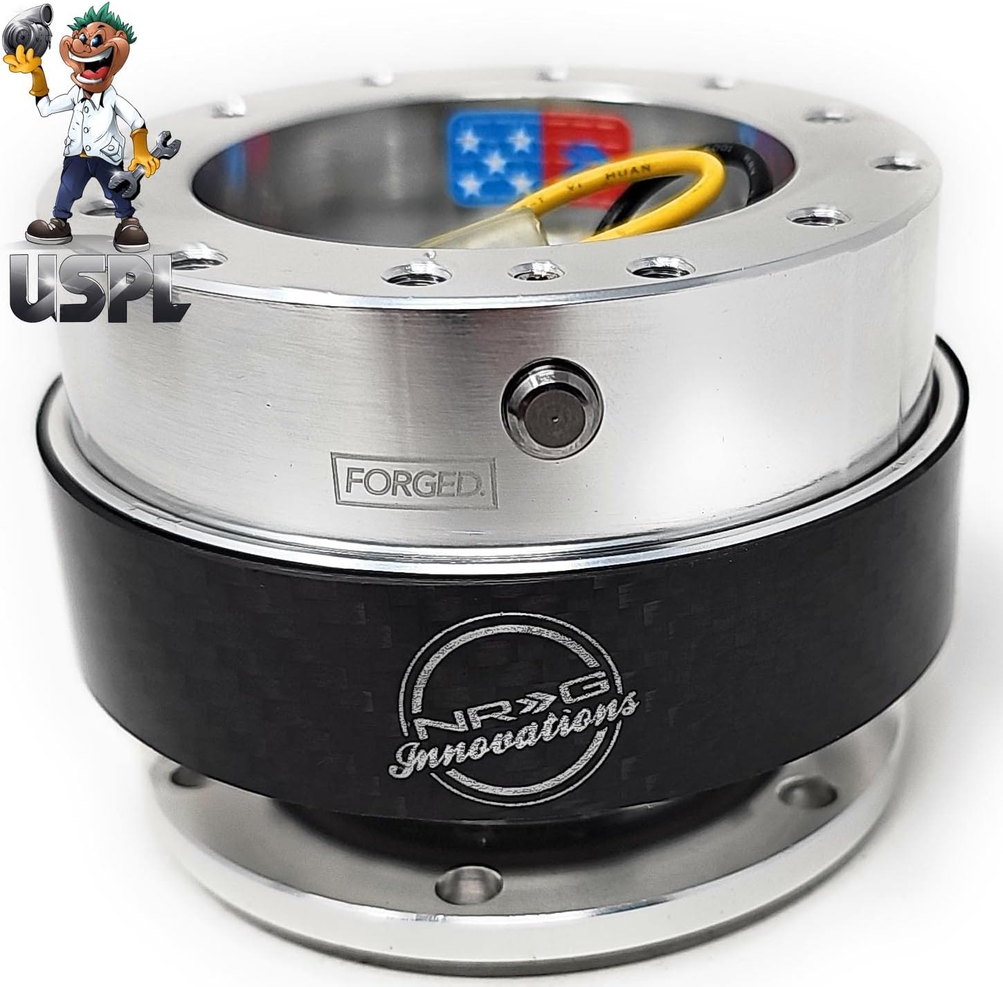 New NRG Innovations FORGED Gen. 1.5 Quick Release SRK-100CF + U.S. Performance Lab Sticker