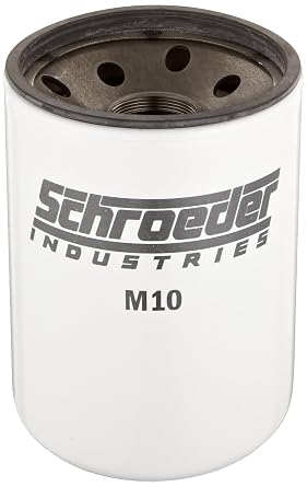 Schroeder M10 Spin-on Hydraulic Filter Element, Cellulose, Removes Rust, Metallic Debris, Fibers, Dirt; 10.5" Height, 5.0" OD, 10 Micron