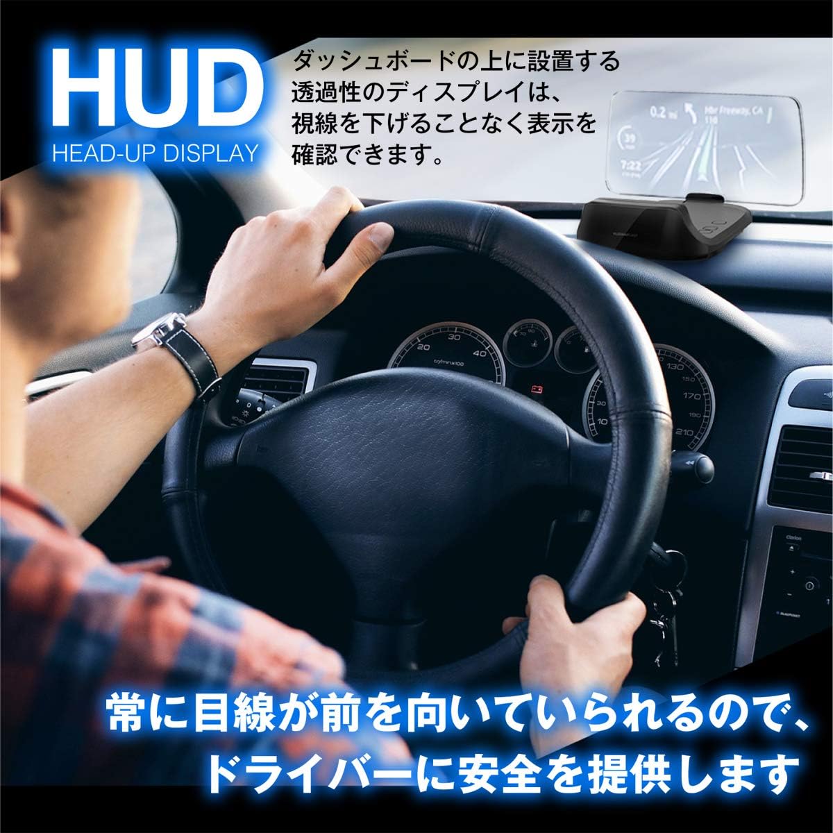 Amazon Hudway Cast ヘッドアップ ディスプレイ スマホ 投影 カーナビ ワイヤレス接続 Hud 透明ディスプレイ オンダッシュモニター 車 バイク