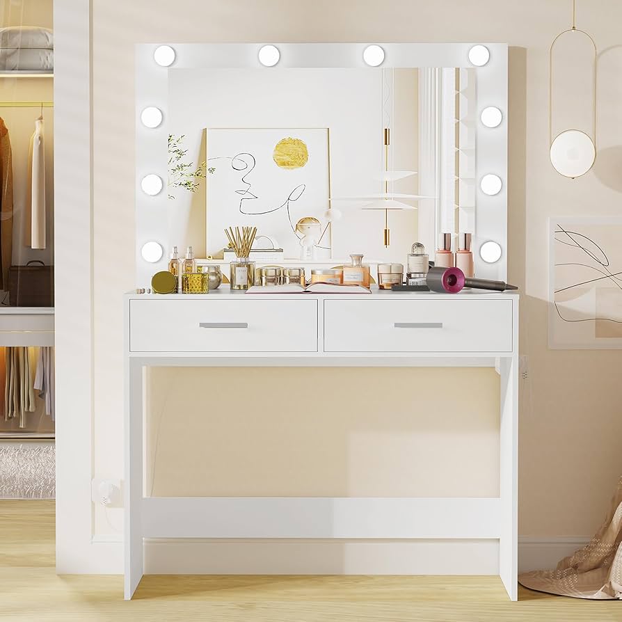 化粧台 化粧室 DRESSING TABLE WITH LIGHTS Makeup Vanity Desk Dressing Table with Mirror Touch Screen