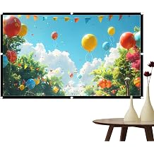 Portable Projector Screen | Prevents Video Equipment - 100" Outdoor Projection Screen | Home, Indoor, Office, RV, Church, School, Cinemon Nights, Camping, Meetings, Teachers