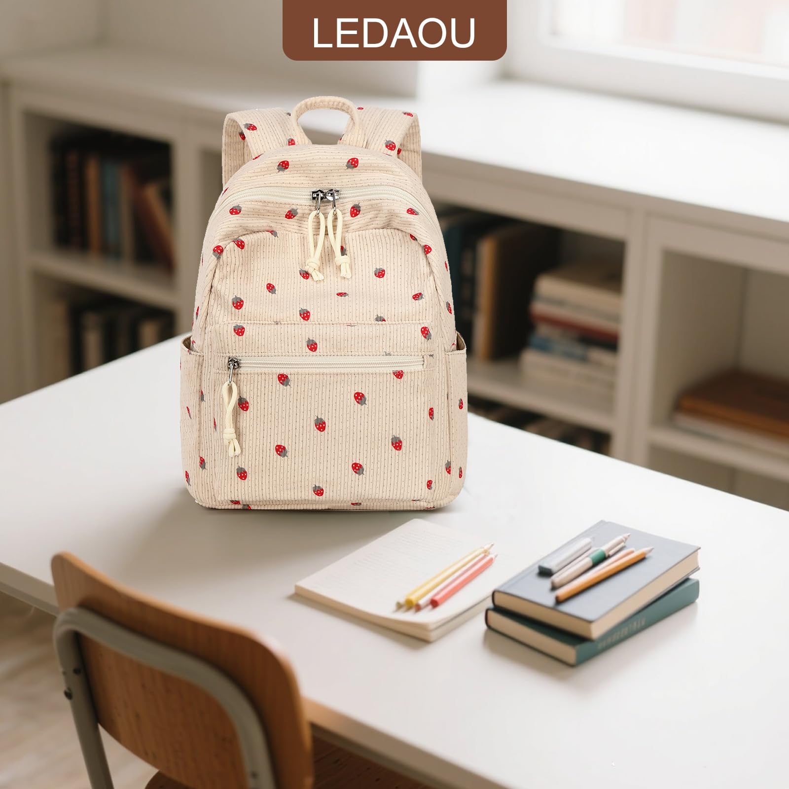 LEDAOU klein Rucksack für Damen Mini-Rucksack Geldbeutel für Mädchen Teenager Kinder Schule Reisen Schultertasche Kleiner Rucksäcke Damen