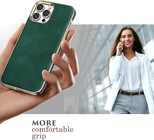 Miniatura 5 de LOHASIC Funda de teléfono para iPhone 14 Pro Max para mujer, piel sintética vintage de lujo elegante para niñas, agarre antideslizante, resistente a