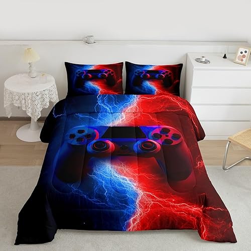 Miniatura 5 de Erosebridal Conjunto de ropa de cama para niños, juego de edredón de videojuegos para niños, juego de ropa de cama para niños, juego de ropa de cama