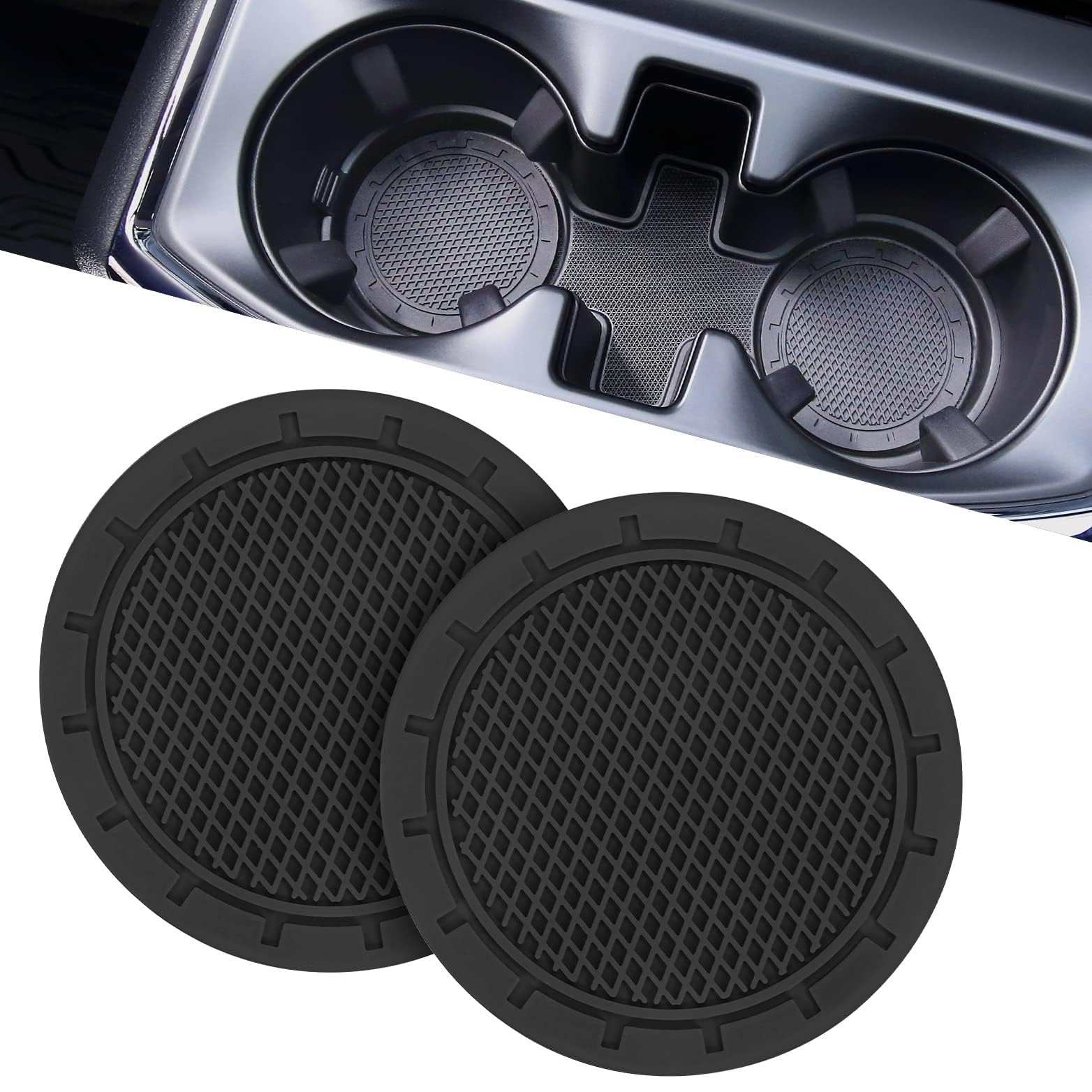 IYOUGSIAS Car Cup Coaster, for Kia NIRO II/NIRO EV/NIRO Hybrid 2022-2026 Non-slip car cup mat, Waterproof Easy to clean Heat resistant car interior accessories,B