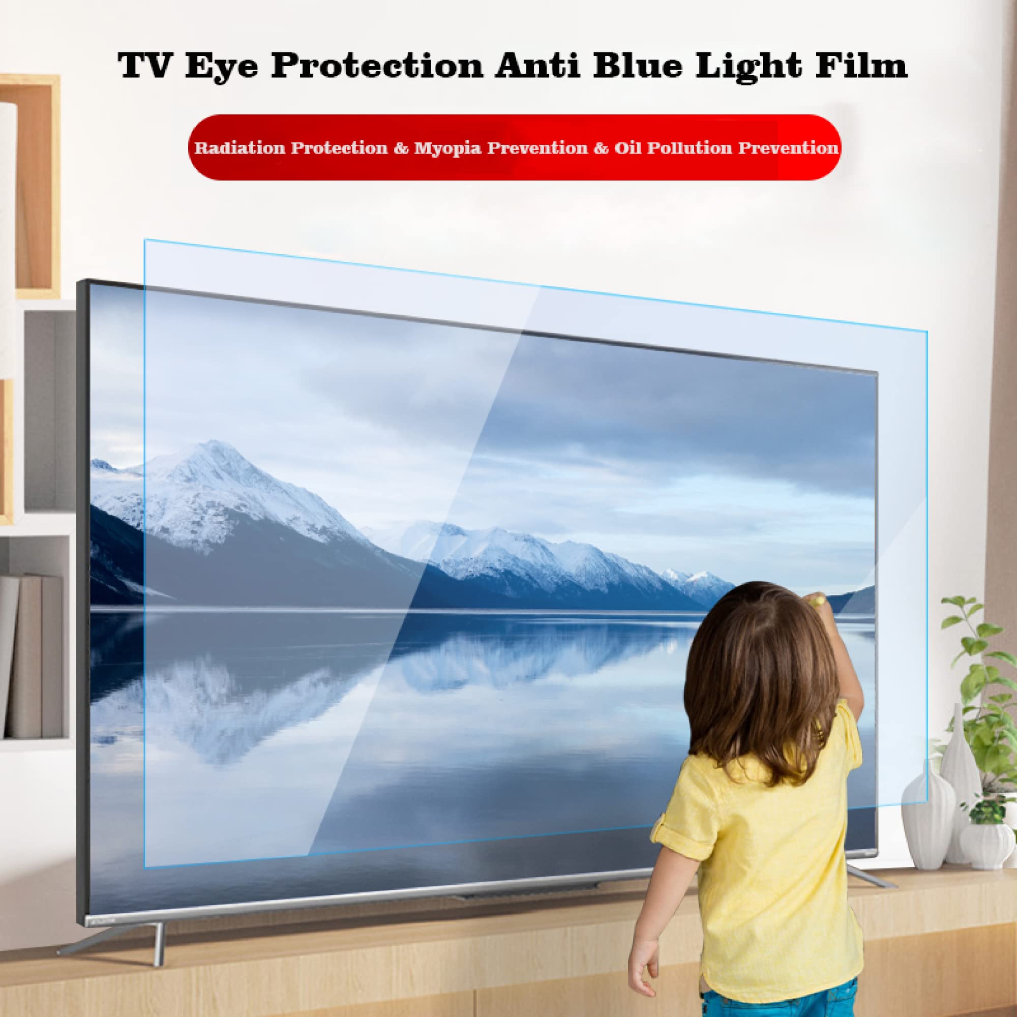 Película de protección de pantalla de TV antirreflectante - 75-85 pulgadas Antirreflejo/Anti-luz azul/Filtro mate antiarañazos Reduce la fatiga ocular - para LCD LED OLED HDTV/A / 82inch 1831x1049m