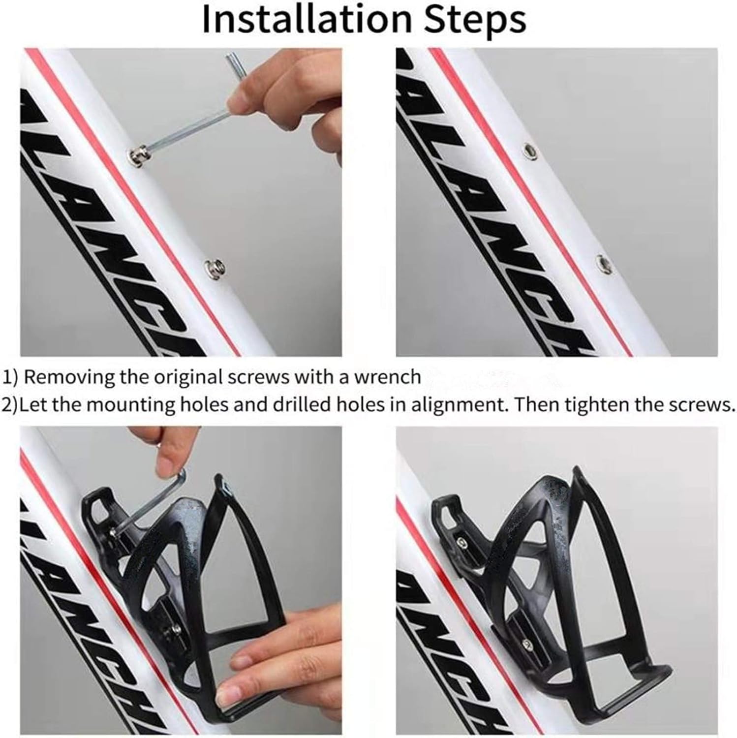 GEMFUL Bike Water Bottles with Bicycle Holder 2 Pack 24 oz Cycling Squeeze Sport Bottle Black : Sports & Outdoors