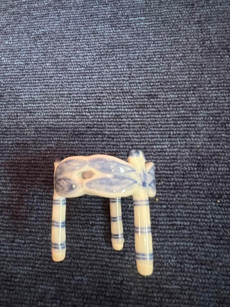 2390 宮内庁御用達 辻常陸　干支卯　箸置　5客　未使用 未使用保管✨宮内庁御用達 有田焼 辻精磁社 辻常陸 干支 午 箸置き