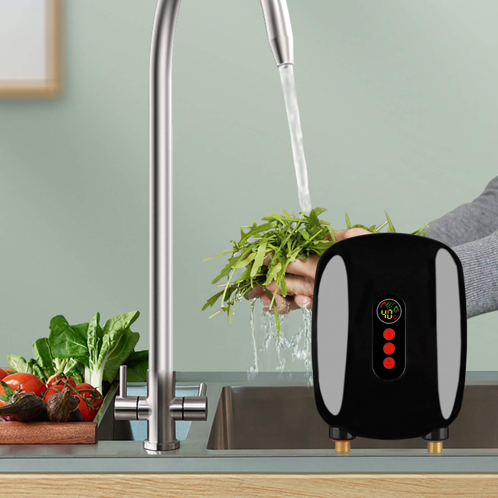 Scaldacqua elettrico, istantaneo a parete, 6500 W con touch screen IPX4