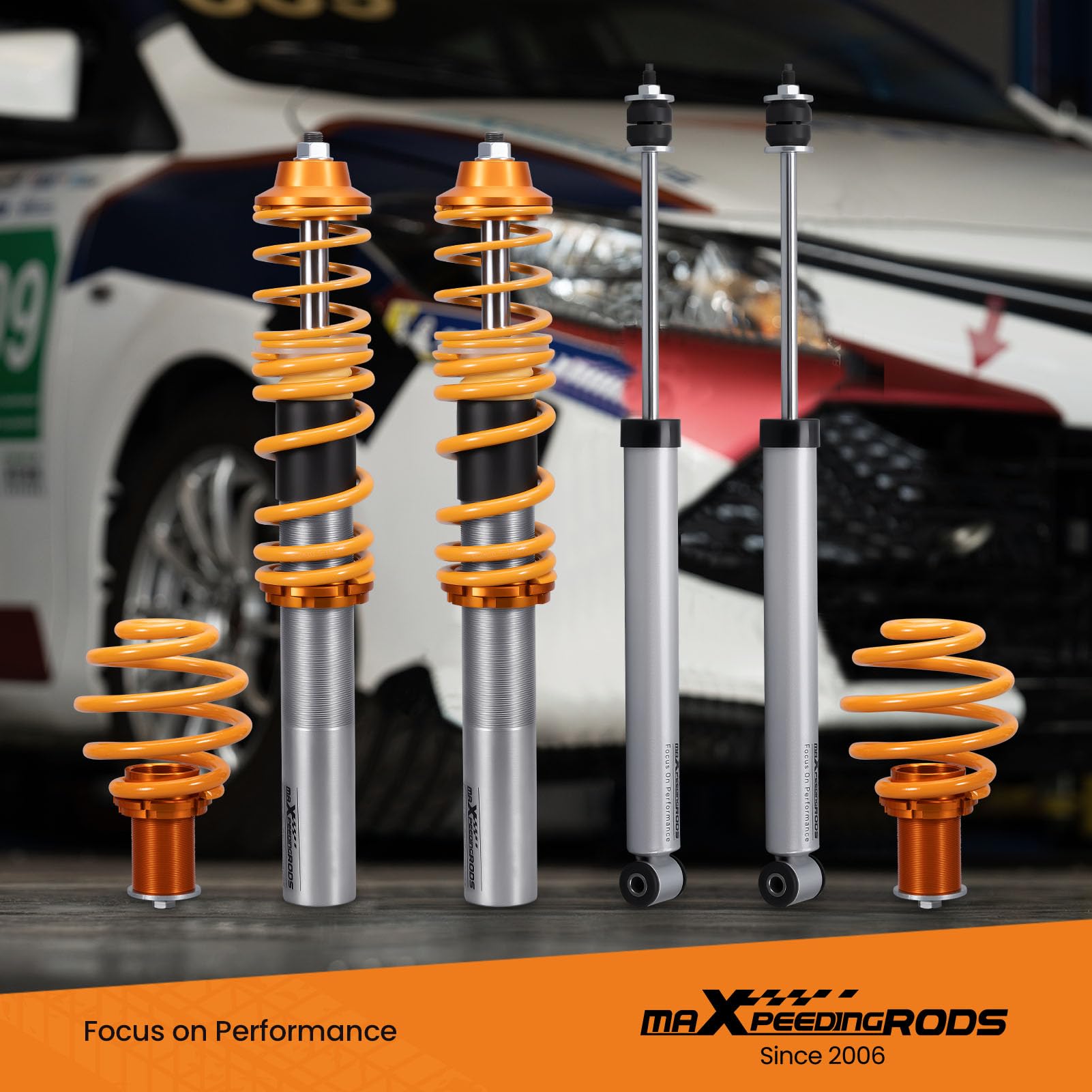 maXpeedingrods Sospensioni filettate regolabili in altezza per Renault Clio II 1998-2005 Shock sospensione ammortizzatore