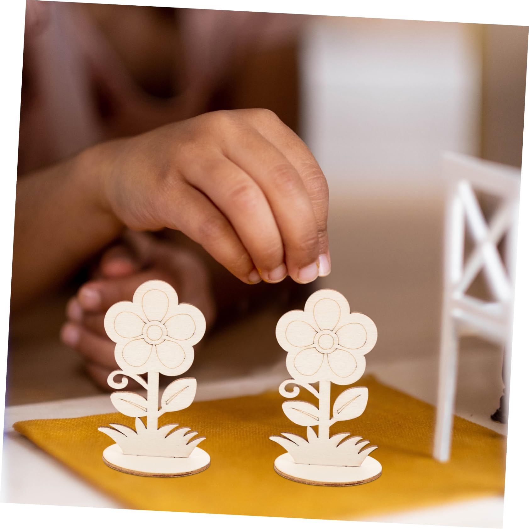 DOITOOL 5 Series Adornos De Madera Decoración Falso Recortes Sin Terminar Manualidades Para Recortes De Flores Para Manualidades Artesanías De Madera En 12 Piezas X 5