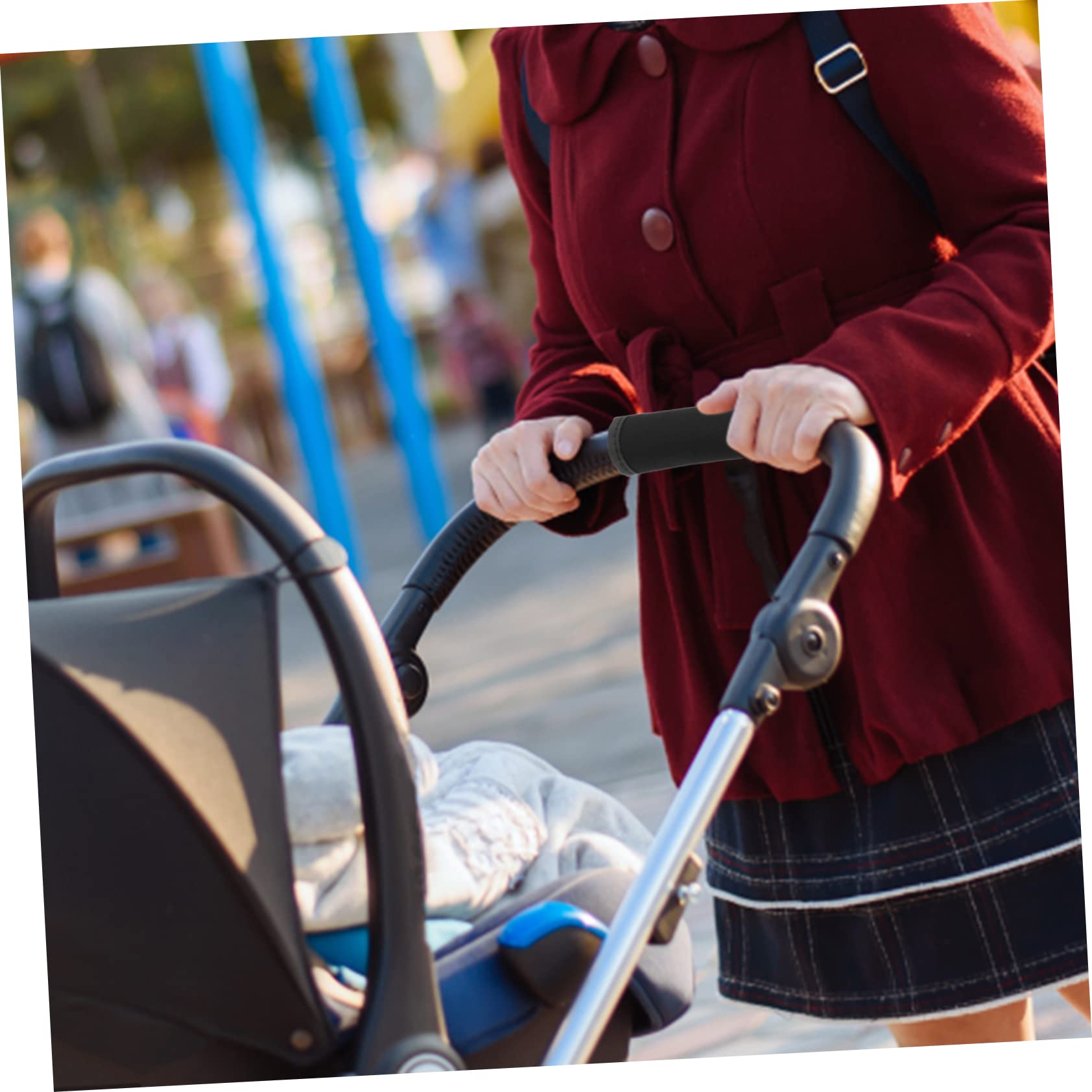 Abaodam 4 Pack Baby Stroller Handle Covers Pram Handle Covers Comfortable Grip Lightweight for Outdoor