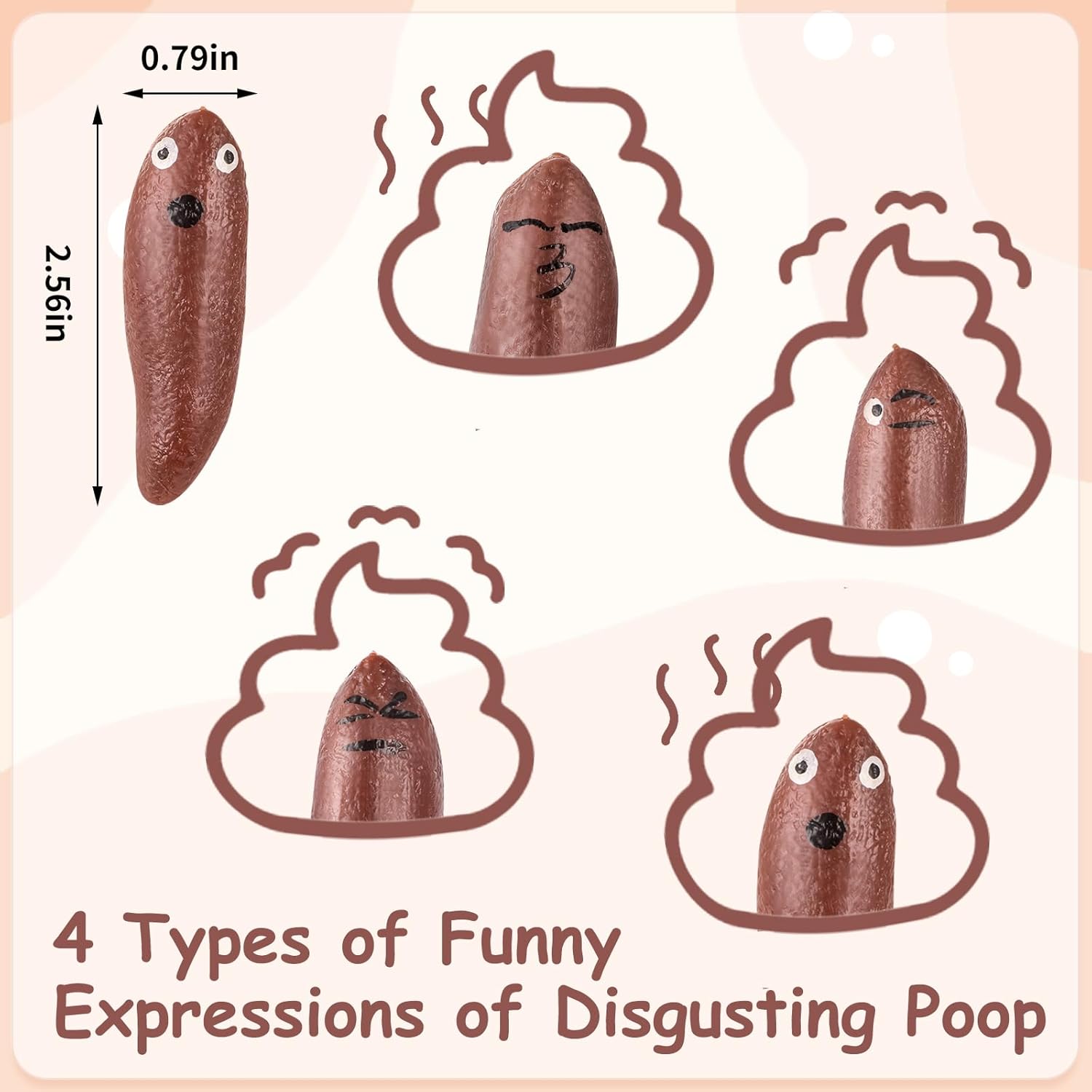 36 Pcs Halloween Funny Slingshot Finger Toys, Halloween Poop for Finger Slingshot, Rubber Flying Shooting Game Toy for Boy, Halloween Goodie Bag Fillers for Birthday Party, 4 Style Mixed Mixing